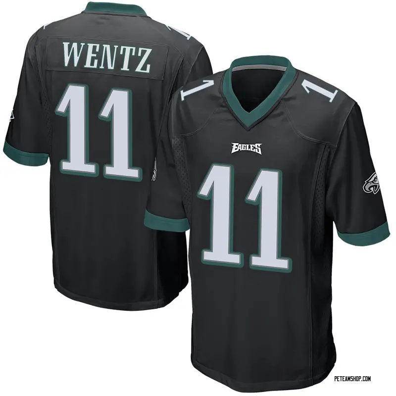 Men's Carson Wentz Philadelphia Eagles Alternate Jersey - Black Game