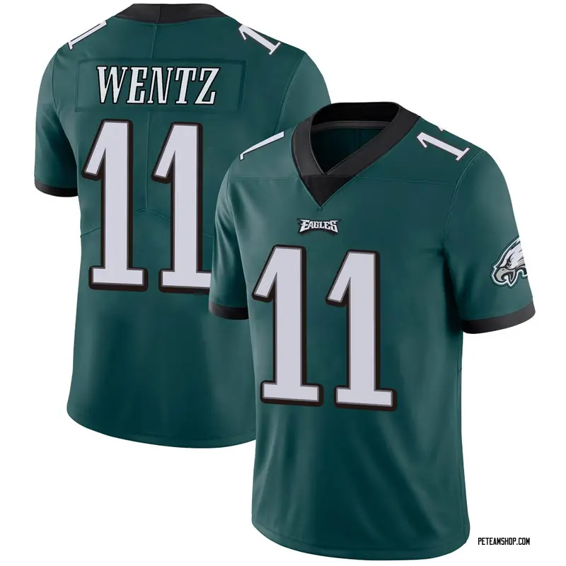 Men's Carson Wentz Philadelphia Eagles Midnight 100th Vapor Jersey ...