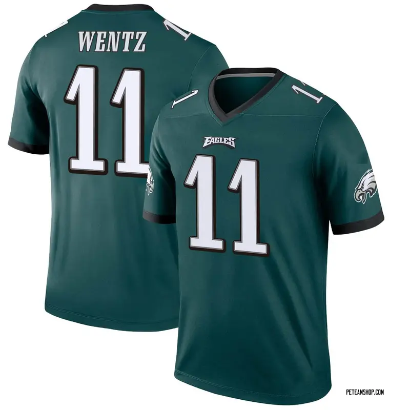 Youth Carson Wentz Philadelphia Eagles Jersey - Green Legend