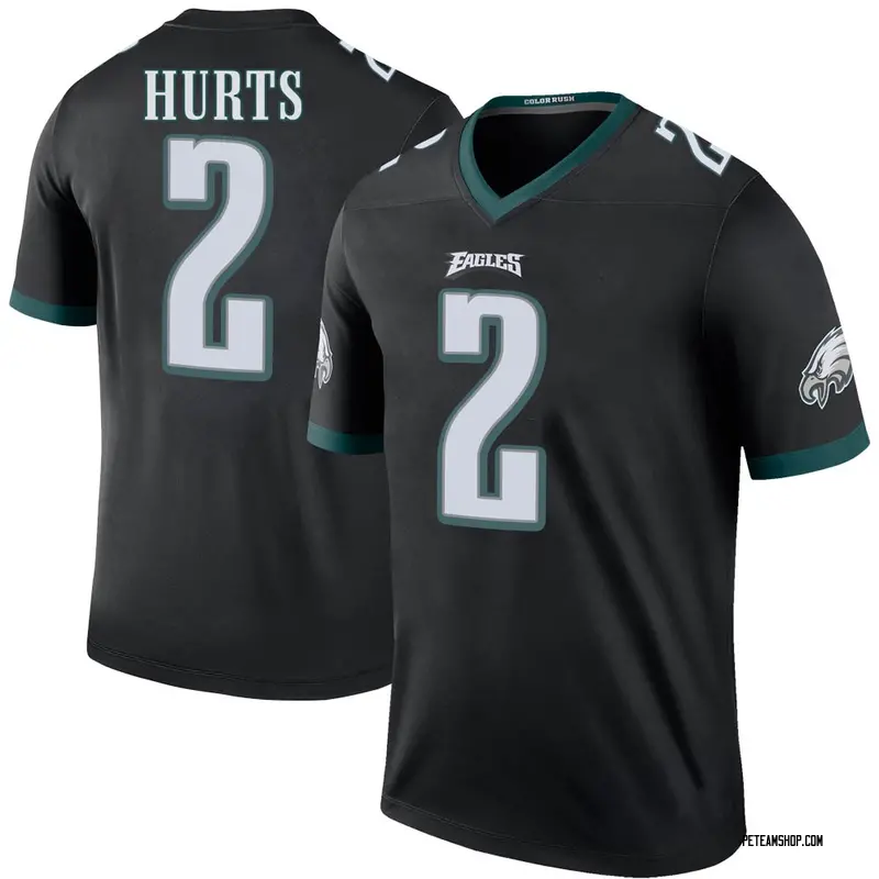 Youth Jalen Hurts Philadelphia Eagles Color Rush Jersey  Black Legend